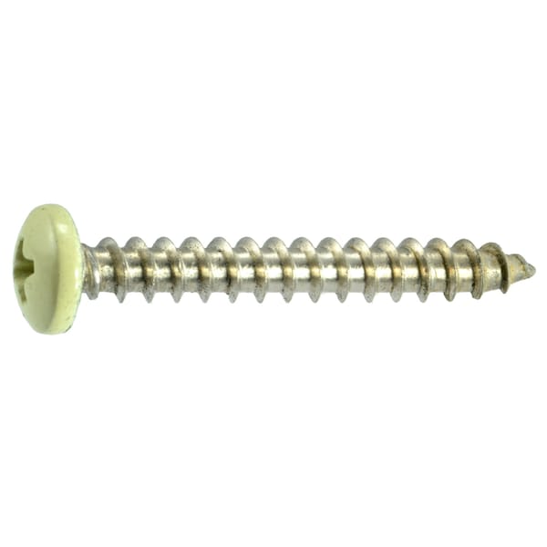 Midwest Fastener Sheet Metal Screw, #10 x 1-1/2 in, Painted 18-8 Stainless Steel Pan Head Phillips Drive, 12 PK 71013 - main